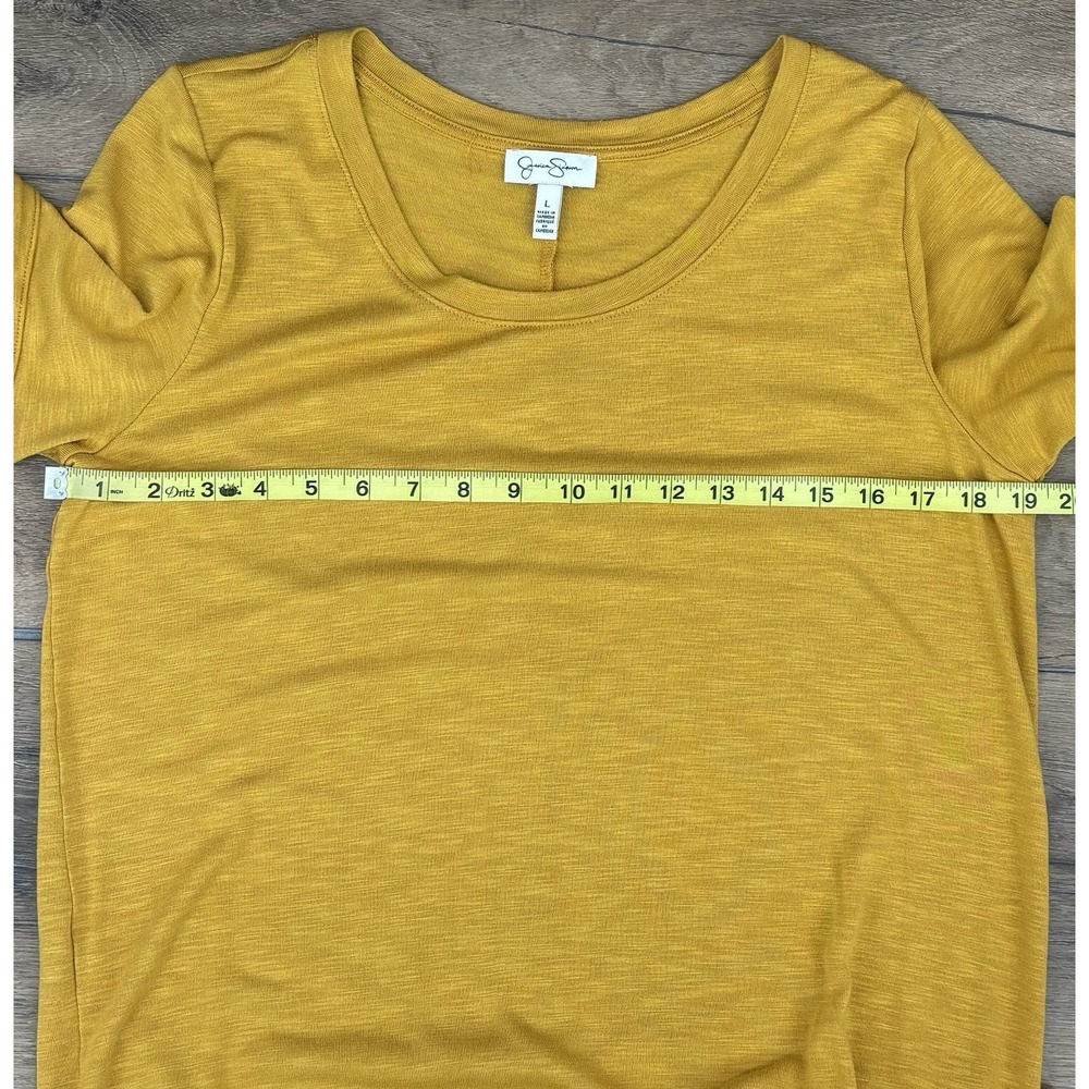 Jessica Simpson Finlee T-Shirt Dress Size Large Lot of 2 Black & Mustard Yellow - Picture 6 of 9